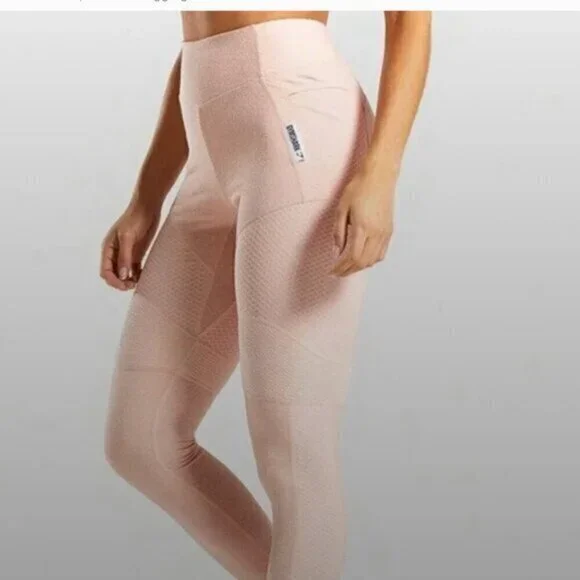 Gymshark True Texture Leggings Blush - Picture 1 of 9